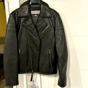 Men’s leather moto jacket